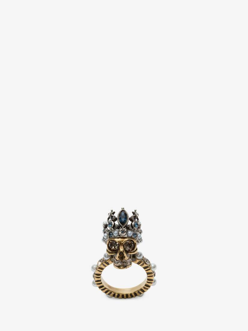 Anillos Alexander McQueen Queen Skull Mujer - Dorados - Mexico 846-ZPMWQE